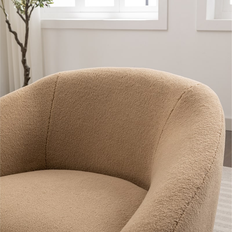 Roundhill Furniture Luzern Modern Upholstered Accent Chair, 360-Swivel