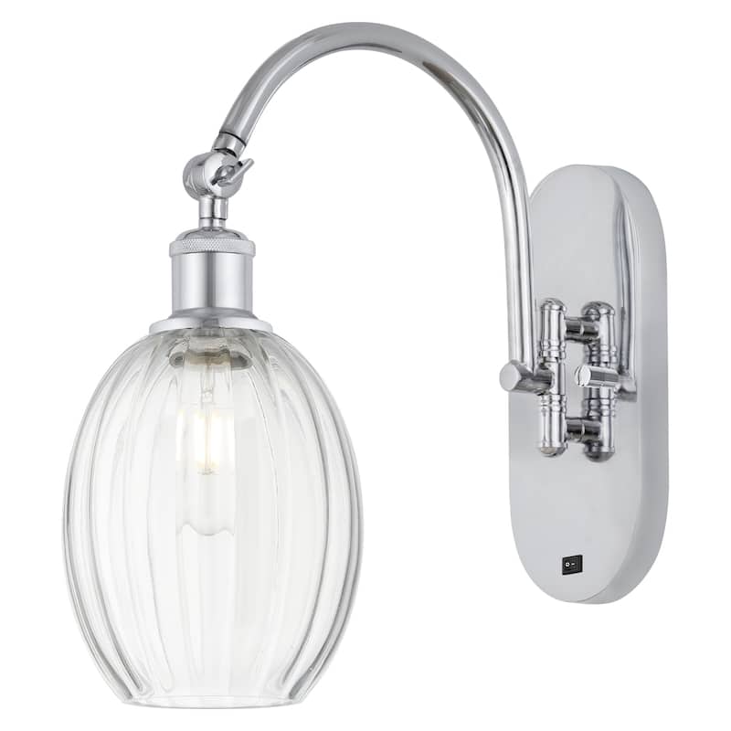 Innovations Lighting 918-1W-15-7 Preston Sconce Preston 15" Tall Wall - Polished Chrome / Clear