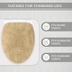 preview thumbnail 78 of 189, Home Weavers Waterford Collection Cotton Toilet Lid Rug | Elastic Fit | Fit Most Standard Toilet Lid | 18"x18"