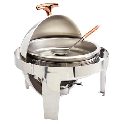 Celebrations by Denmark 5PC 6.3Qt Round Roll Up Stainless Steel Chafing Dish