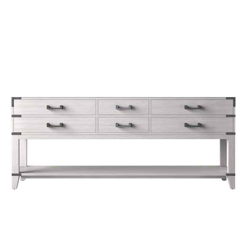 Norwalk Bath Vanity No Top, No Faucet, No Mirror - 80 inch - White Oak