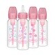 preview thumbnail 1 of 0, Dr. Brown's Anti-Colic Options+ Narrow Baby Bottle, Pink Floral, 8 oz/250 mL, with Level 1 Slow Flow Nipple, 0m+, 4-Pack Pink
