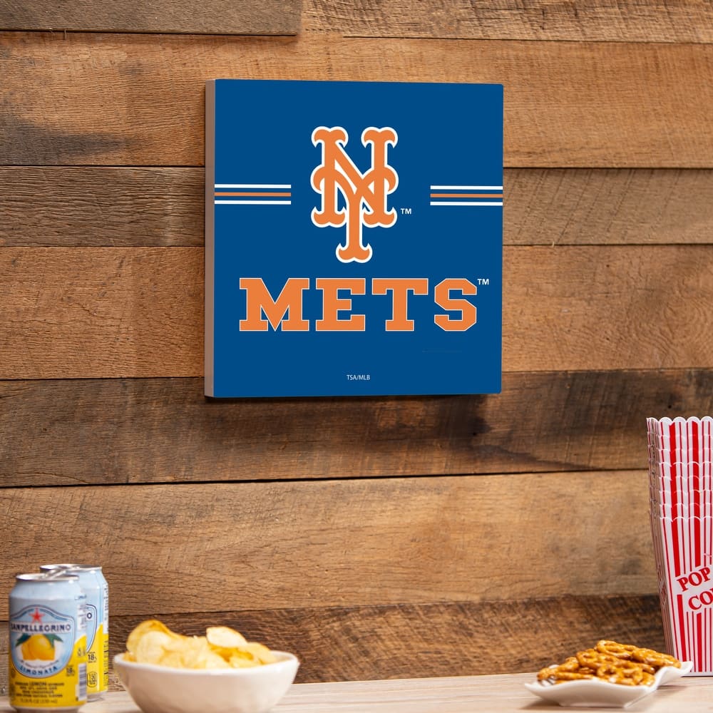 New York Mets Wooden Door Decor Wall Sign - Multi-Color