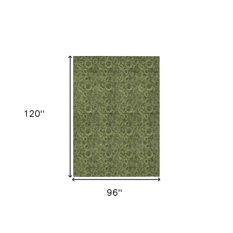 HomeRoots Floral Transitional Rectangle Outdoor Rug