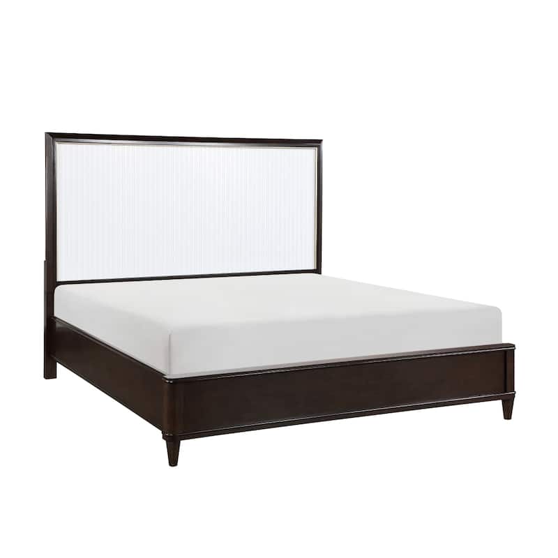 Eden White Cherry Panel Bed