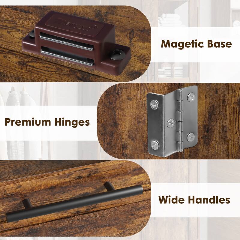 67" Tal Storage Cabinet with Glass Doors