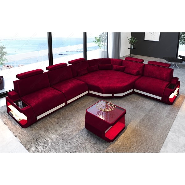 Sofadreams Sectional Bel Air XL in Dark Red Velvet Bed Bath & Beyond