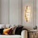 preview thumbnail 6 of 15, Wall Sconce Lamp 5 Layer Modern Crystal Lighting with Long Oblong Crystals