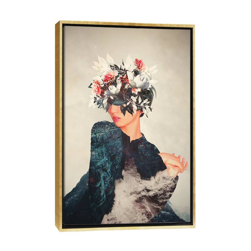 iCanvas "Kumiko" by Frank Moth Framed Canvas Print - Gold - 26x18