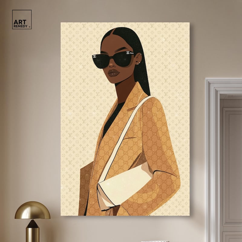 Elegant Coat Gal Canvas by Art Remedy, Gallery Wrapped