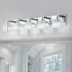 preview thumbnail 32 of 182, 2/3/4-Light Modern Bathroom Crystal Vanity Light Wall Sconces 35.4 - Chrome
