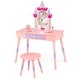 preview thumbnail 1 of 4, Kids Vanity Set Princess Makeup Pretend Play Dressing Mirror Pink Pink