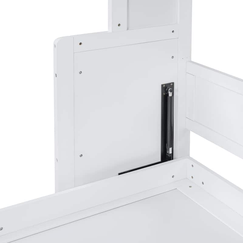 Murphy Bed with Built-in Shelf and Drawers