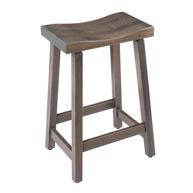 Amish Made Quarter Sawn Oak Urban Bar Stool - Antique Slate - Counter Height