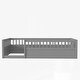 preview thumbnail 9 of 10, Grey Twin Size Pine Floor Bed Frame with Fence