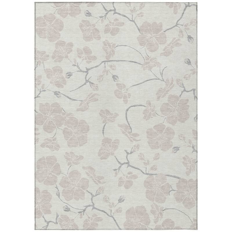 HomeRoots Floral Transitional Rectangle Outdoor Rug