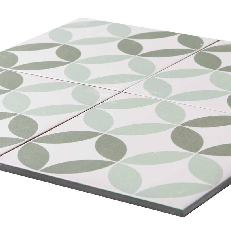 Twinkle 9x9 Matte Porcelain Encaustic Tile - Floor, Wall, Backsplash