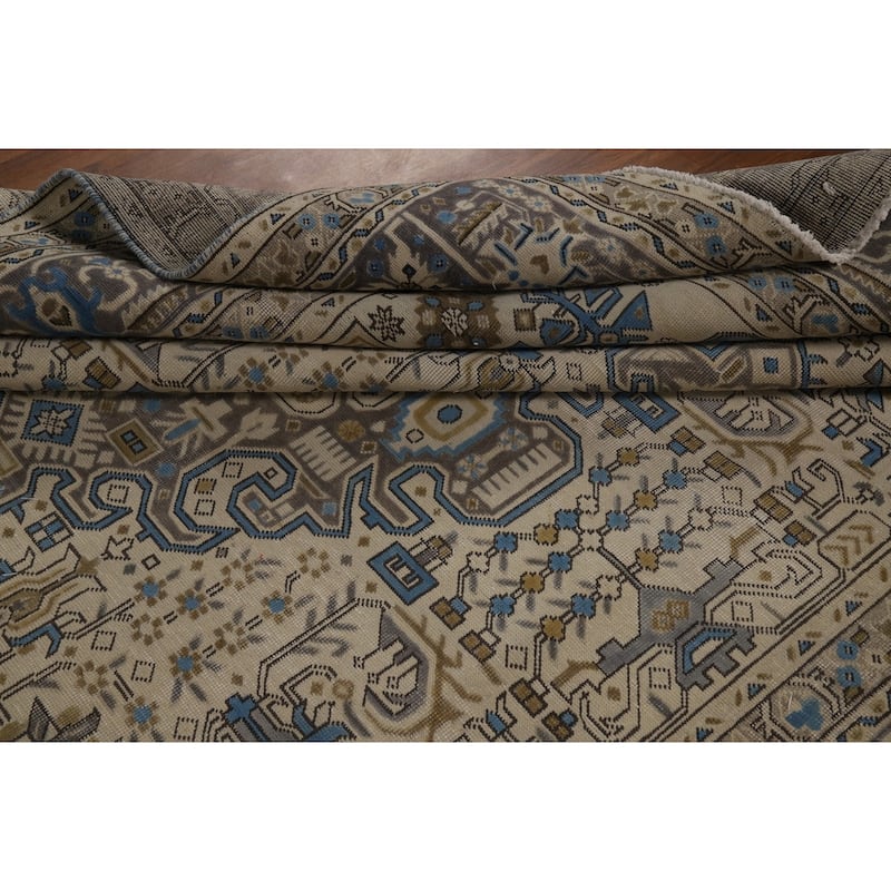 Traditional Tabriz Persian Rug Living Room Hand-Knotted Wool Carpet - 8'4"x 10'9"