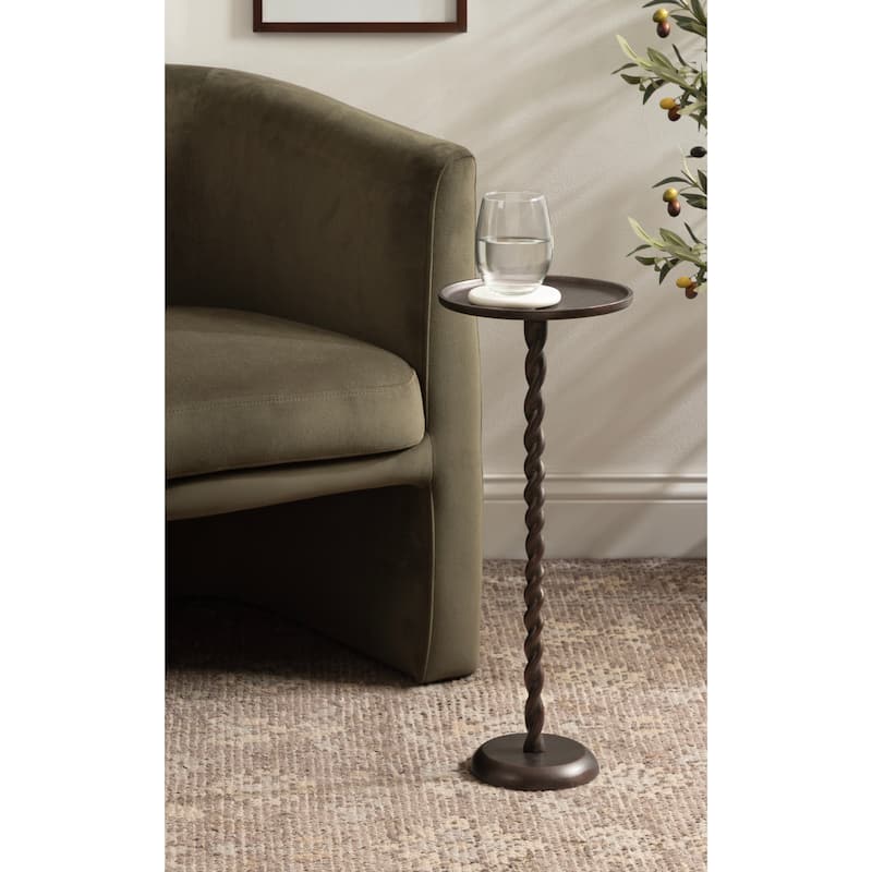 Kate and Laurel Ropa Metal Pedestal Table and Plant Stand