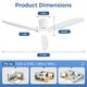preview thumbnail 60 of 69, Sofucor 52Inch Low Profile Flush Mount Ceiling Fan with LED Light,3‑Blade Quiet Light Combo for Bedroom Kitchen Living Room