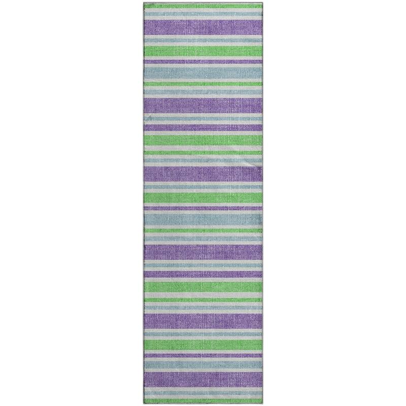 Premium Washable Super Soft Modern Cabana Stripe Mayfield Rug