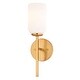 preview thumbnail 1 of 4, Vaxcel Lighting W0485 6" Wide Vanity Light Natural Brass