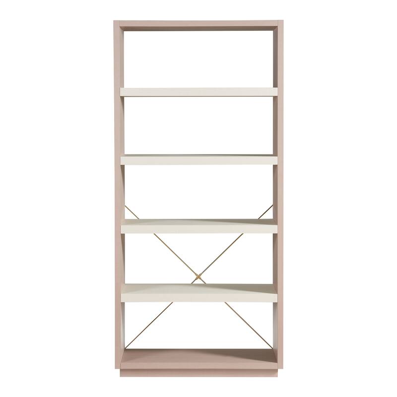 DH BASIC Clair Modern 71-inch 5-Tier Etagere Open Back Bookshelf by Denhour
