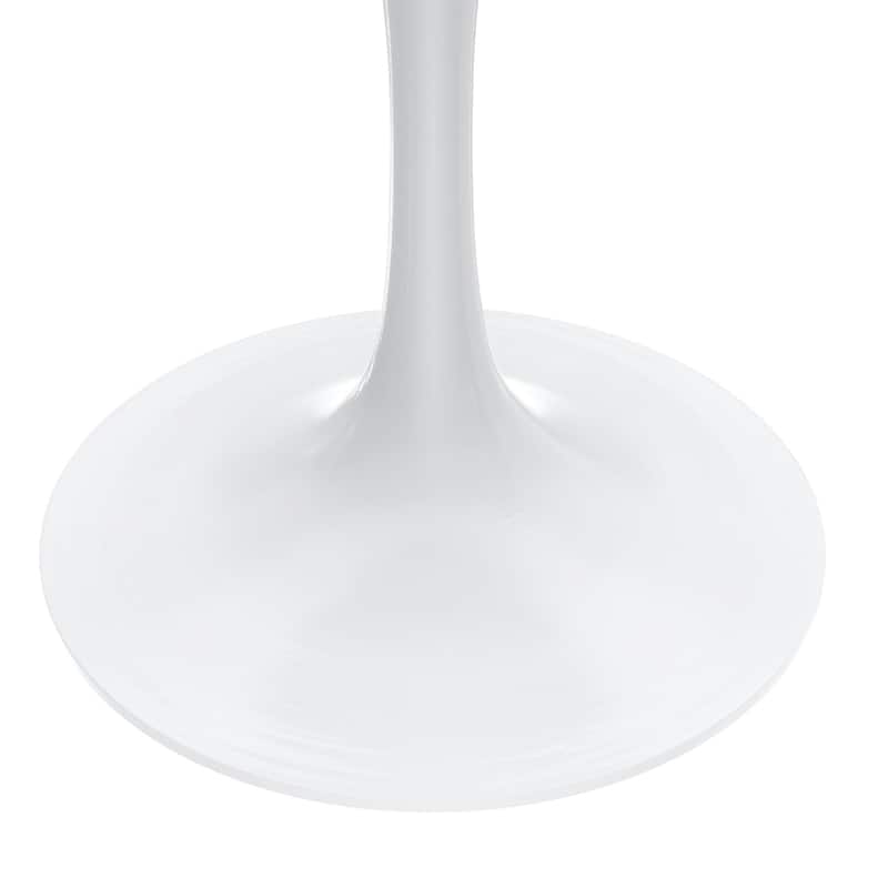 Verve Series 27" Round Sintered Stone Top Dining Table with Stainless Steel Base Furniture for Home Kitchen and Living Room