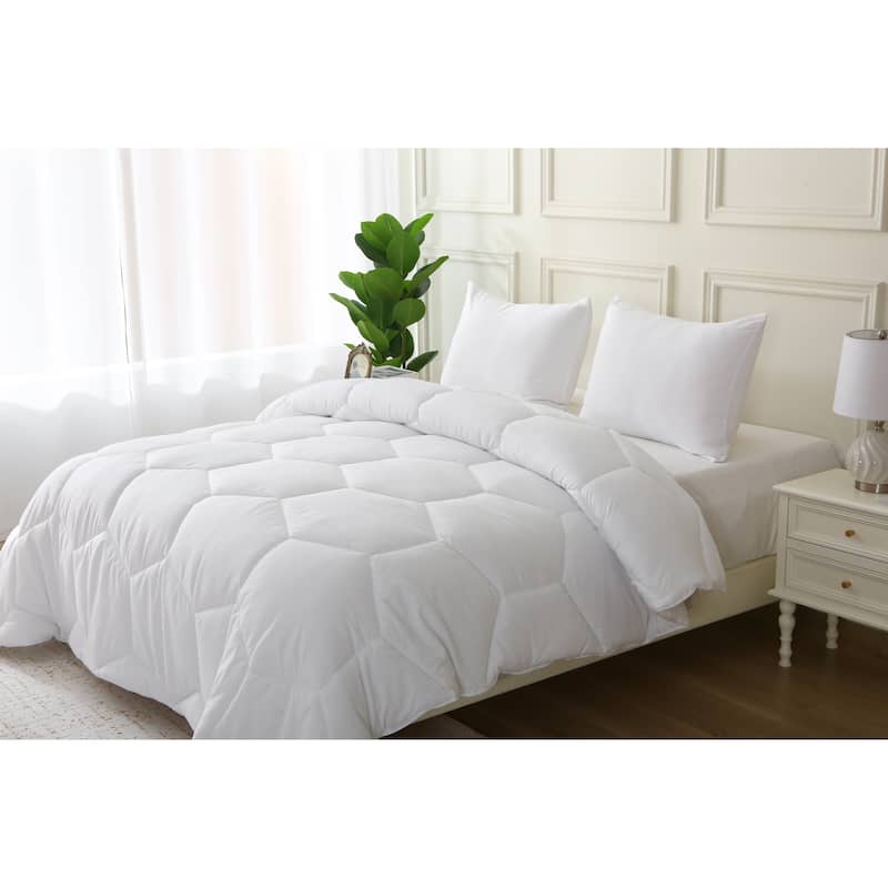 Better Style Home Oversized Microfiber Honeycomb Comforter Sets