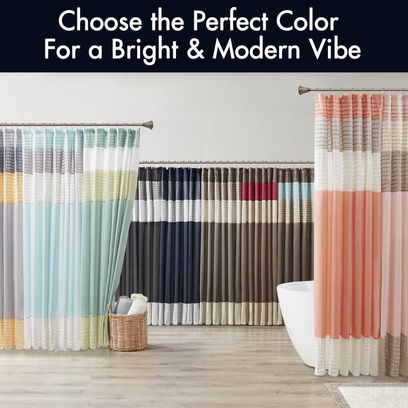 Madison Park Amherst Faux Silk Shower Curtain
