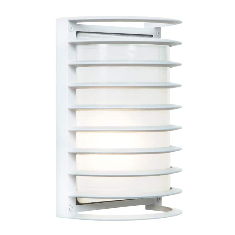 Access Lighting Bermuda - Marine Grade Wet Location Bulkhead - White - Ribbed Frosted - White