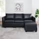 Option Sofa with Ottoman, Black