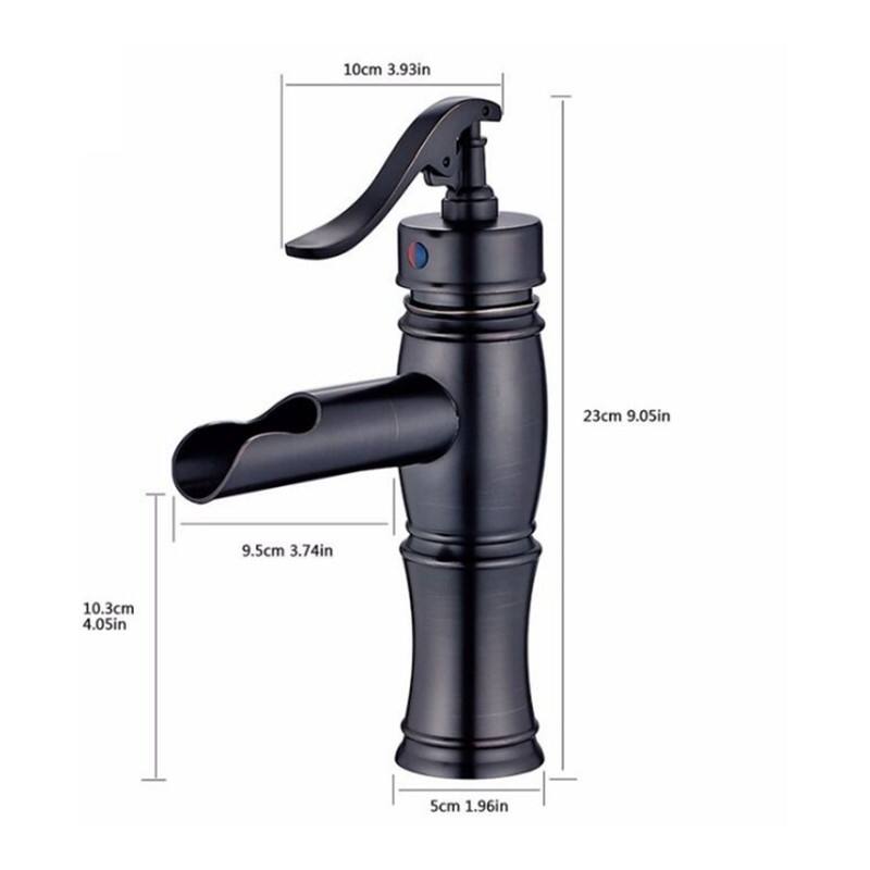 Oil Rubbed Bronze Bathroom Faucet Waterfall Vessel Sink Faucet