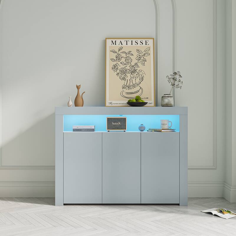 Sideboard Storage Cabinet Modern Kitchen Unit Cupboard Buffet Wooden Storage Display Cabinet TV Stand