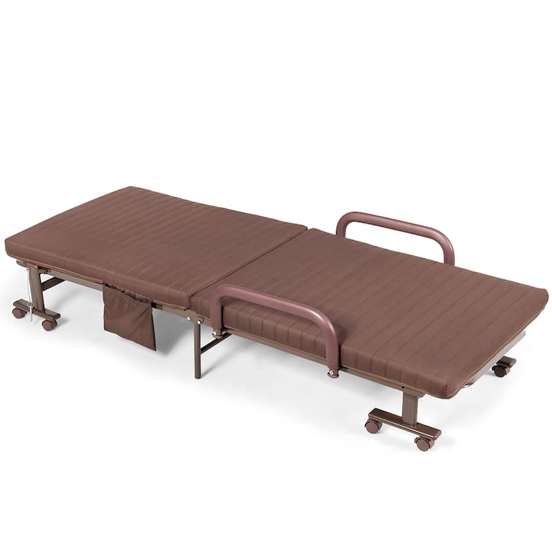 Costway Folding Bed Adjustable Guest Single Bed Twin Mattress Portable - See Details