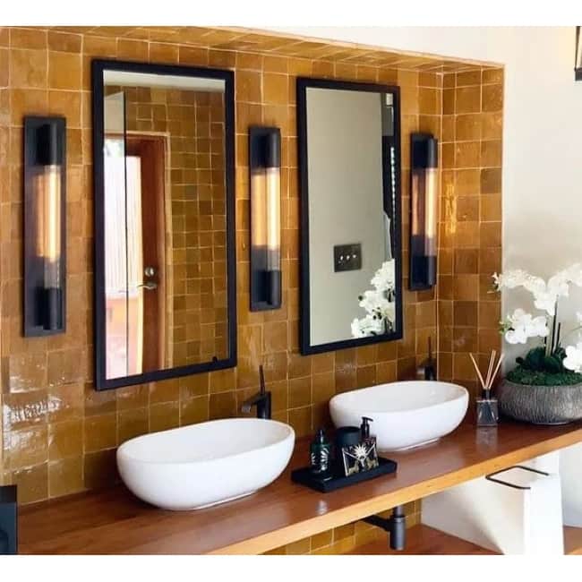 Handmade 4x4-in Moroccan Mosaic Solid Color Caramel