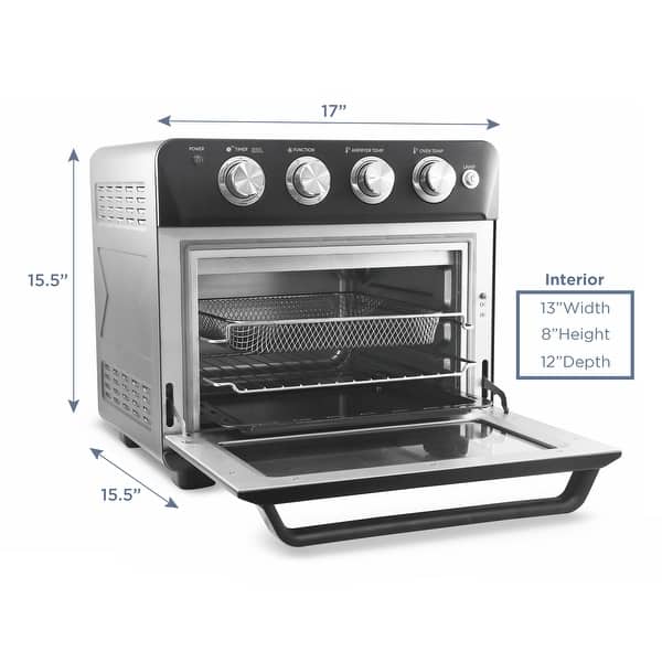 Caynel 8-in-1 Digital Air Fryer Oven 12.7 Qt Countertop Oven, Rotisserie,  Dehydrator, Black