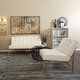 preview thumbnail 22 of 20, Silver Orchid BerdoniFaux Leather Loveseat with Gold Coated Frame