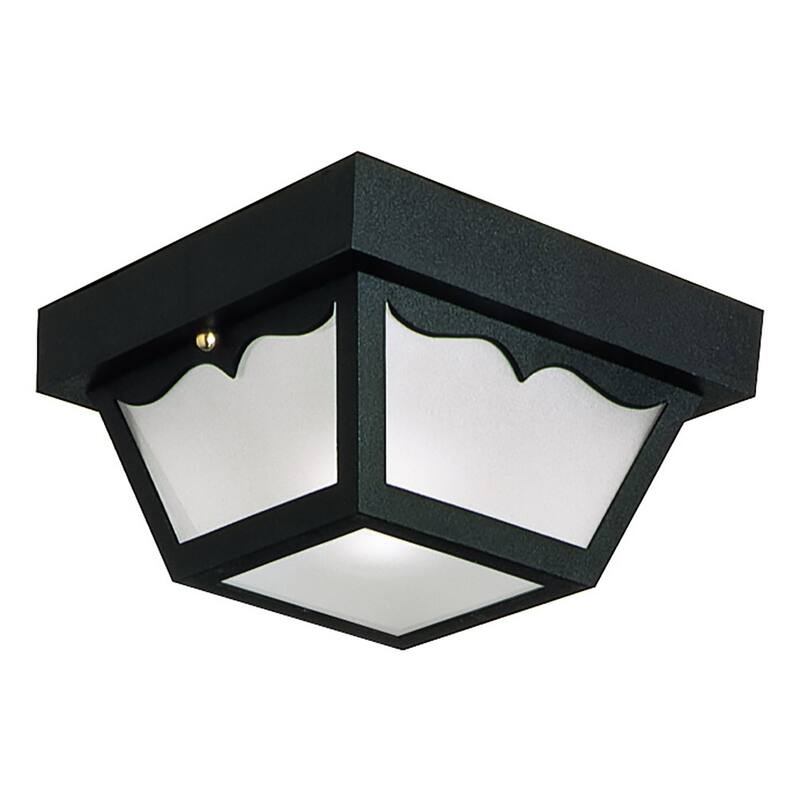 Design House Traditional 2-Light Outdoor/Indoor Ceiling Light - Black