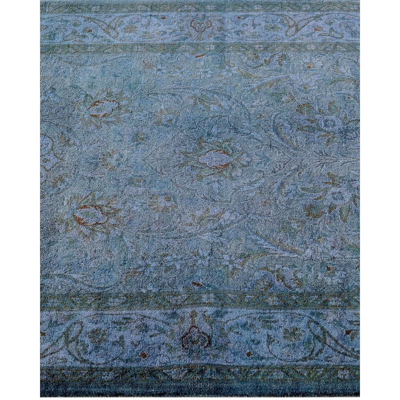 Fine Vibrance, One-of-a-Kind Hand-Knotted Runner Rug - Gray, 2' 6" x 10' 3" - 2' 6" x 10' 3"