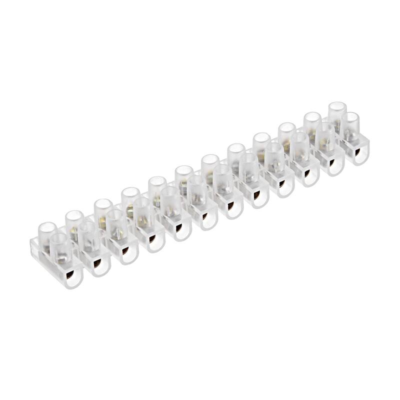 3A 12 Position Double Row Terminal Block Barrier Cable Connector Type U - 3a,type u - White - 3A,TYPE U