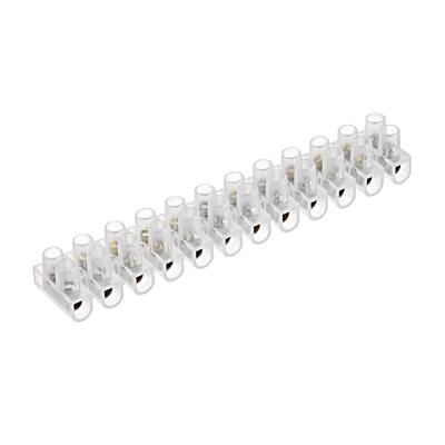 3A 12 Position Double Row Terminal Block Barrier Cable Connector Type U - 3a,type u - White - 3A,TYPE U