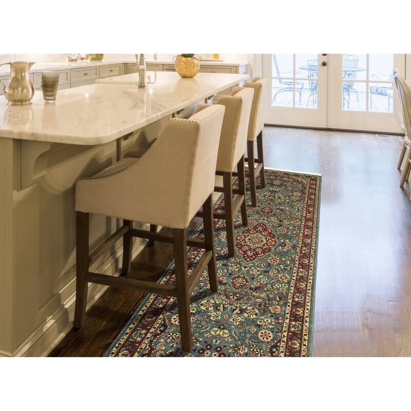 Pak-Persian Elvis Drk. Grey/Red Runner - 2'6" x 7'10"