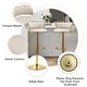 preview thumbnail 155 of 198, Modern Velvet Adjustable Swivel Bar Stools Set of 2