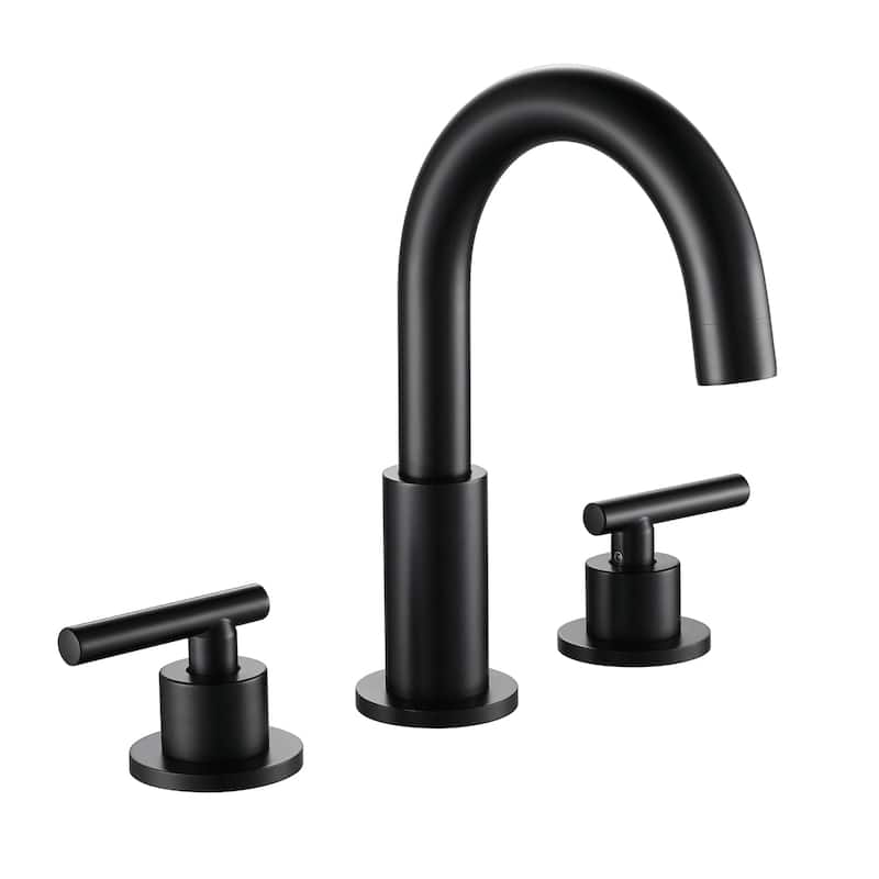8 Inch Widespread Bathroom Sink Faucet 3 Holes Bathroom Faucet Double Handle Modern Basin Vanity Faucets Deck Mounted No Drain
