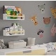 preview thumbnail 6 of 4, Wallniture Florida Wood Floating Shelves, Kids Room Wall Decor, White, Set of 2