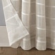 preview thumbnail 14 of 21, Clean Window Twill Stripe Anti-Dust Linen Blend Sheer Curtain Panel, Single Panel