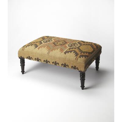 Handmade Mesquite Jute Cocktail Ottoman (India)