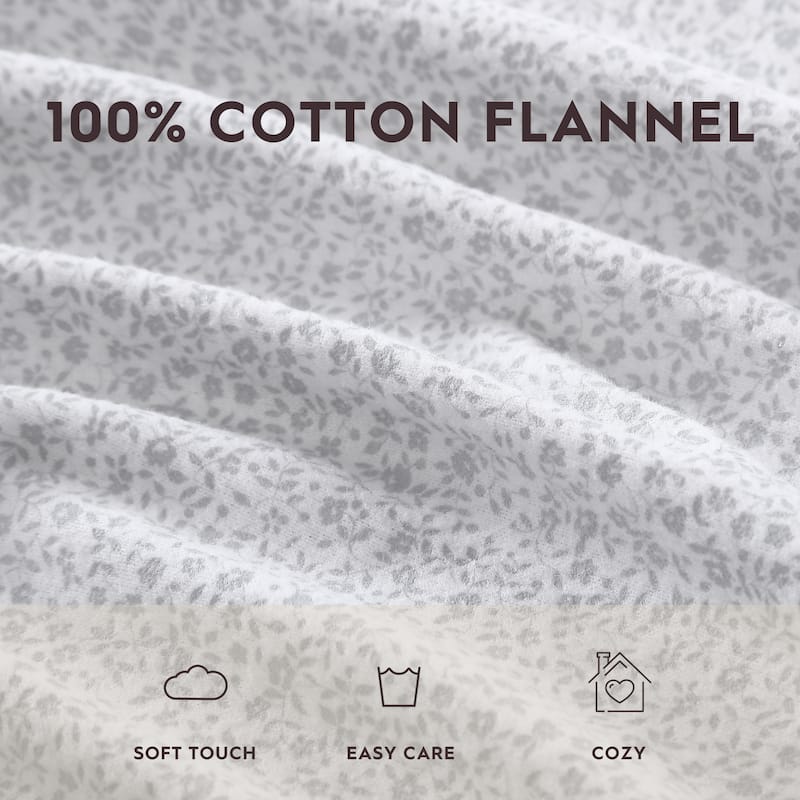 Laura Ashley Printed Cotton Flannel Sheet Set
