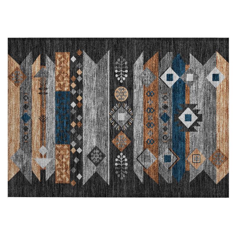Machine Washable Indoor/ Outdoor Global Tuca Chantille Rug